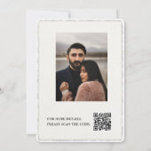 Imitats Deckle Edge Papier Einladung Script Hochze (Rückseite)