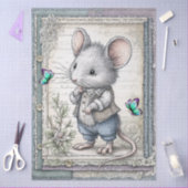Imitats Denim & Lace Fantasy Mouse Decoupage Seidenpapier (Basteln)