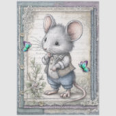 Imitats Denim & Lace Fantasy Mouse Decoupage Seidenpapier (Vorderseite)