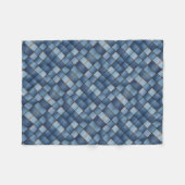 Imitats Denim Patchwork Fleecedecke (Vorderseite (Horizontal))