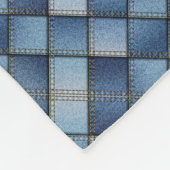 Imitats Denim Patchwork Fleecedecke (Ecke)
