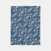 Imitats Denim Patchwork Fleecedecke (Vorderseite)