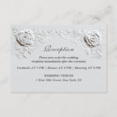 Imitats Embossed Rose Script Empfang Hochzeit Begleitkarte (Vorderseite)