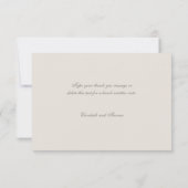 Imitats Embossed Wildblumen Ecru Wedding Vielen Da Dankeskarte (Rückseite)