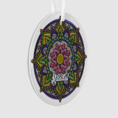 Imitats Enamel Mandala Mit Monogramm Ornament (Vorderseite)