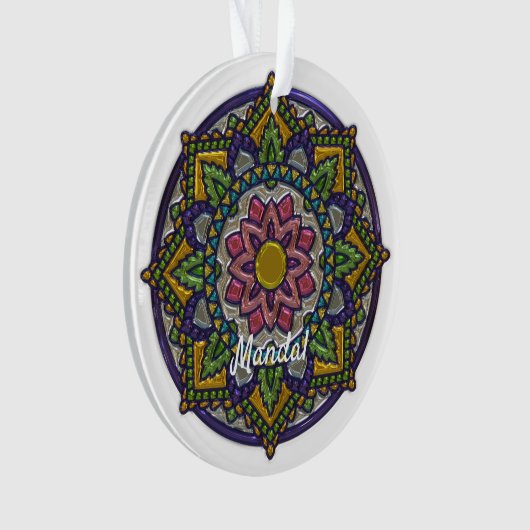 Imitats Enamel Mandala Mit Monogramm Ornament (Vorderseite)