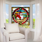 Imitats Festverglaste Santa Claus in Sleigh Grosse Fensteraufkleber