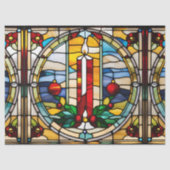 Imitats Festverglaste Weihnachtskerze für Decoupag Seidenpapier (Vorderseite)