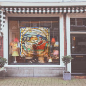 Imitats Festverglaster Santa Claus in Sleigh Gewar Fensteraufkleber