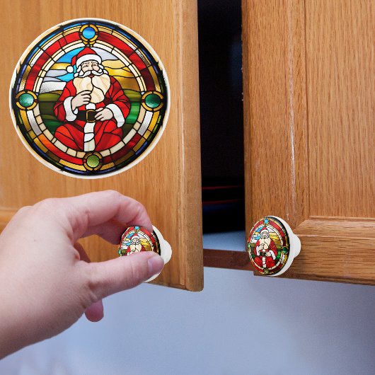 Imitats Festverglaster Santa Keramikknauf