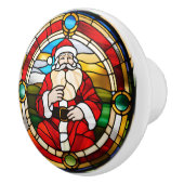 Imitats Festverglaster Santa Keramikknauf (Rechts)