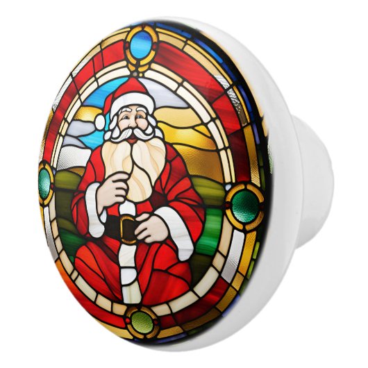 Imitats Festverglaster Santa Keramikknauf (Rechts)