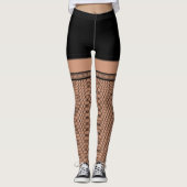 Imitats Fishnet Strumpfs Black Lingerie Kostüm Leggings (Vorderseite)