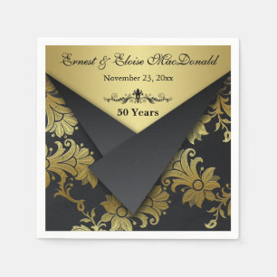 IMITATS Flaps Floral 50. Hochzeit Jahrestag Napkin Serviette