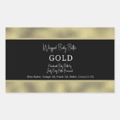 Imitats Foil Gold Bath Branding Verpackung Rechteckiger Aufkleber (Vorderseite)