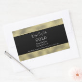 Imitats Foil Gold Bath Branding Verpackung Rechteckiger Aufkleber (Umschlag)