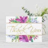 Imitats für Blumengewässer Gold Foil Danke Karte (Stehend Vorderseite)