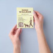 Imitats für Dog Walker Gold Glitzer QR Code Pet Se Flyer (Gruppe)