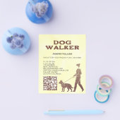 Imitats für Dog Walker Gold Glitzer QR Code Pet Se Flyer (Einzeln)