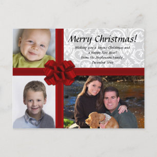 Imitats Geschenkboxen, 3-Foto Weihnachtsgrüße Post Feiertagspostkarte