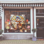 Imitats gestanzter Glass Snowman Grosser Fensteraufkleber