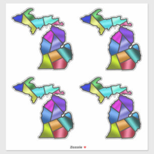 Imitats Glass Michigan Beautiful Aufkleber