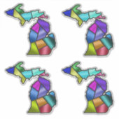 Imitats Glass Michigan Beautiful Aufkleber (Vorderseite)