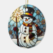 Imitats Glass Snowman Weihnachtsschmuck gesteinigt (Links)