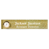 Imitats Glittery Gold Science Namensplakette (Vorderseite)