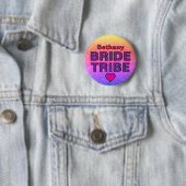 Imitats Glitzer Bride Tribe Individuelle Name Button (Beispiel)