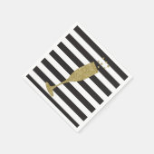 Imitats Glitzer Champagne Flute Chic Papier Napkin Serviette (Ecke)