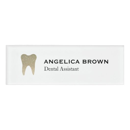 Imitats Glitzer Dental Assistant Name Tag Namenschild (Vorderseite)