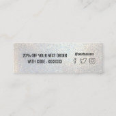 Imitats Glitzer Discount-Karte Mini Visitenkarte (Rückseite)
