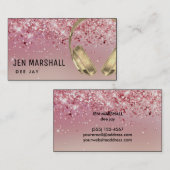 Imitats Glitzer DJ Kopfhörer Visitenkarte (Vorne/Hinten)