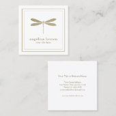 Imitats Glitzer Dragonfly-Visitenkarte Quadratische Visitenkarte (Vorne/Hinten)