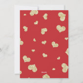 Imitats Glitzer Herz | Valentinstag Karten (Rückseite)