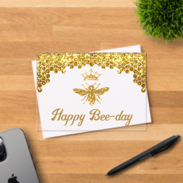 Imitats Glitzer Queen Bee Happy Birthday Acryleinladungen