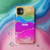 Imitats Glitzer Rainbow Agate Case-Mate iPhone Hülle