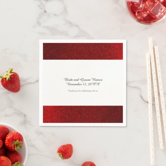 Imitats Glitzer Ruby Red Serviette (Beispiel)