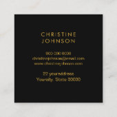 Imitats Glitzer Schmetterling Square Visitenkarte (Rückseite)