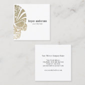 Imitats Glitzer Skull Tattoo Artist Business Card Quadratische Visitenkarte (Vorne/Hinten)