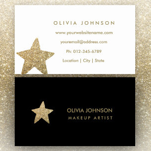 Imitats Glitzer Star Makeup Artist Business Card Visitenkarte