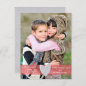 Imitats Glitzer Valentinstag Fotokarte Feiertagskarte (Vorne/Hinten)