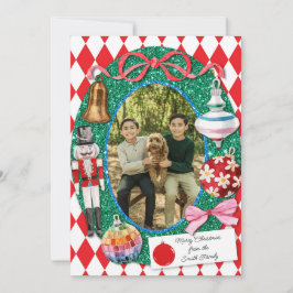 Imitats Glitzer Weihnachtsschmuckkarte Feiertagskarte