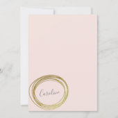 Imitats Gold Abstrakt Circle Design Skriptname Mitteilungskarte (Vorderseite)