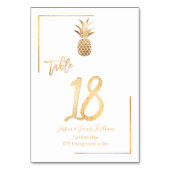 Imitats Gold Ananas Hochzeit Tischnummer 1-100 (Vorderseite)