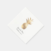 Imitats Gold Ananas Hochzeitscocktail Napkins Serviette (Ecke)