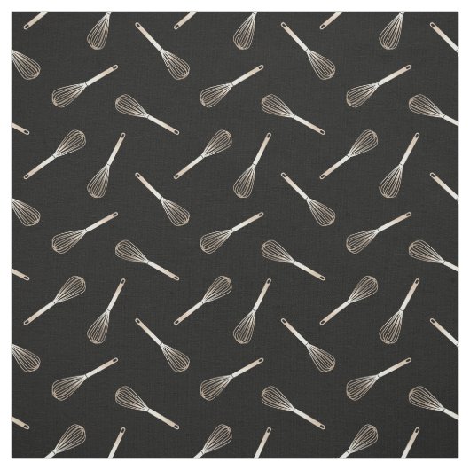 Imitats Gold & Black Kitchen Whisk Muster Stoff (Muster)