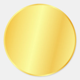 Imitats Gold Blank Template Benutzerdefiniertes Lo Runder Aufkleber