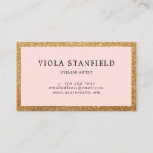 Imitats Gold & Blush Pink Lashes Visitenkarte (Rückseite)